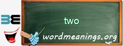 WordMeaning blackboard for two